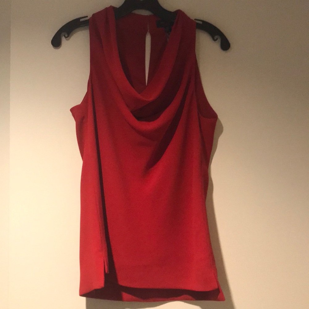 Ted Baker cowl neck top in bright red
